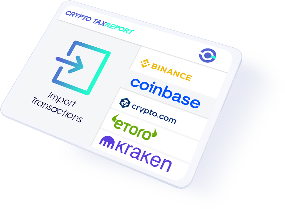 image of crypto tax report data integration and import functionality