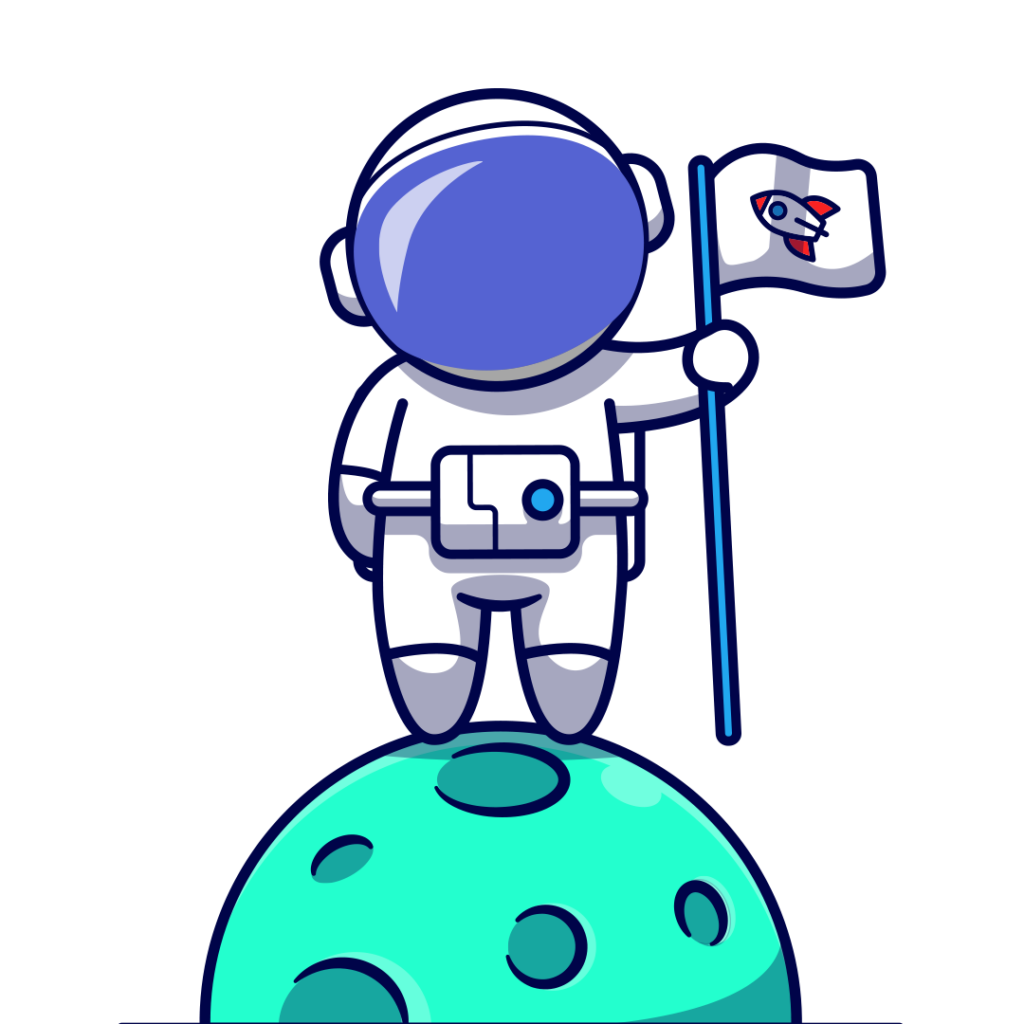 astronaut with a flag crypto tax report