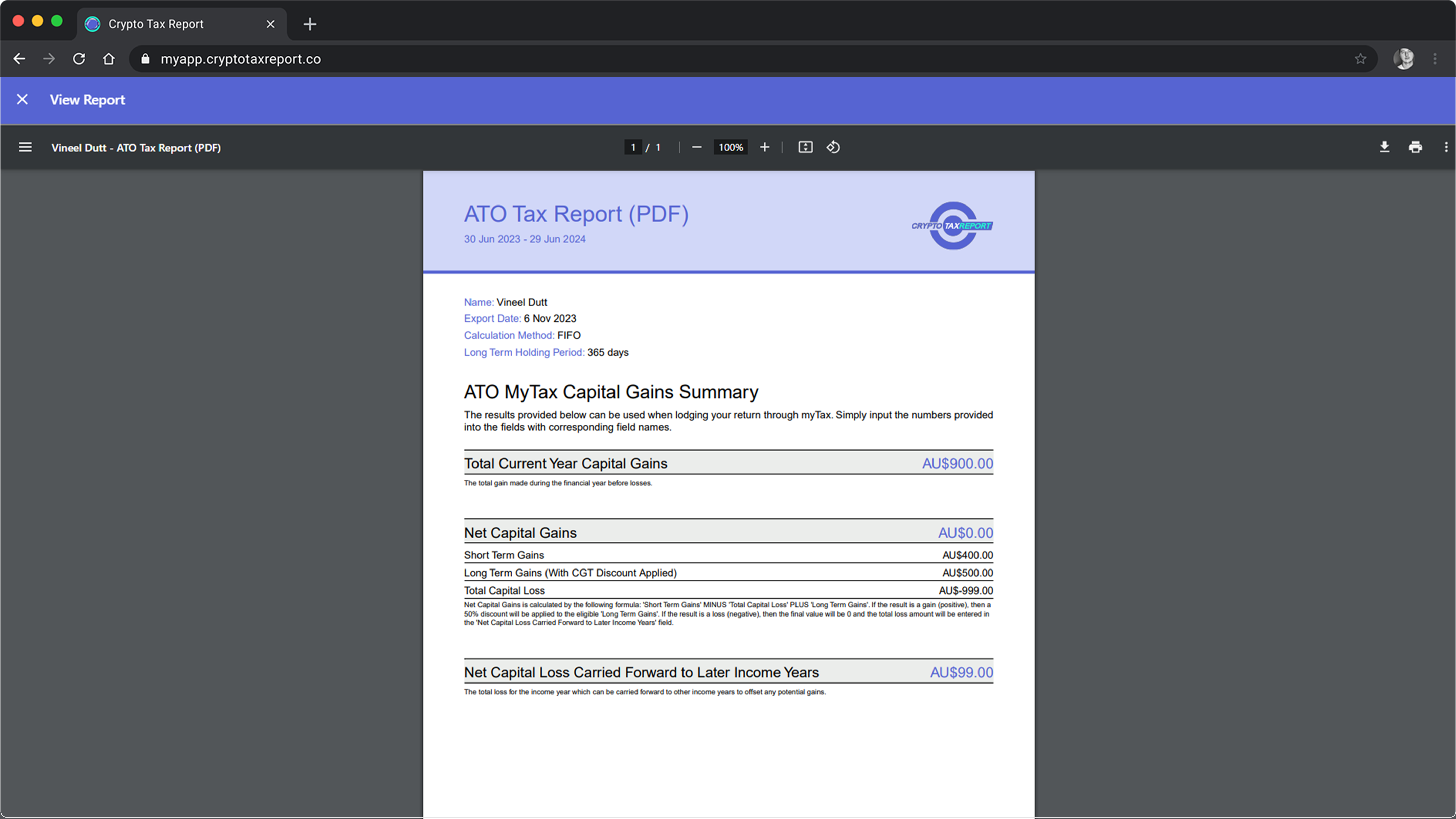 crypto tax report ato mytax report